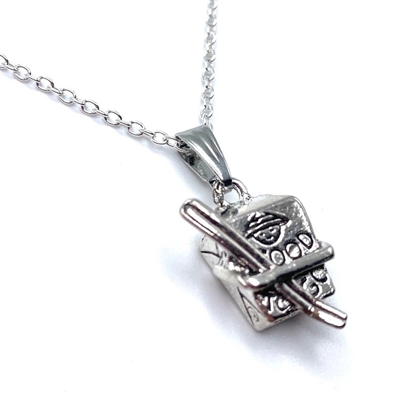 Chinese Food Take Out Necklace To Go Chopsticks May Be Personalized - Picture 3 of 11